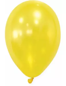 50 metalicznych żółtych balonów 30 cm