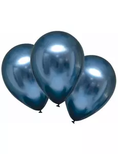 6 satynowych granatowych balonów lateksowych 28cm