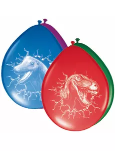 6 balonów lateksowych Dinozaury wielokolorowe 30 cm
