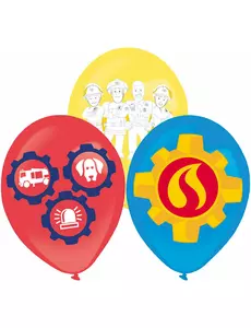 6 balonów lateksowych Strażak Sam™ o średnicy 27,5 cm