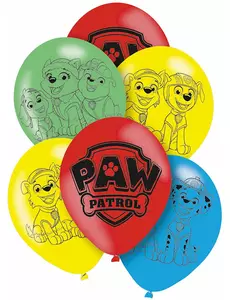 6 balonów lateksowych Psi Patrol™ o średnicy 27,5 cm