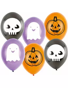 6 balonów lateksowych przyjaciół Halloween 23cm