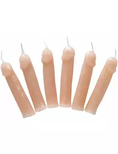 6 świec w kształcie penisa 7,5 cm