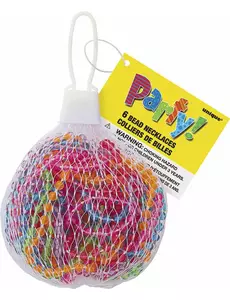 6 losowych naszyjników z plastikowych koralików