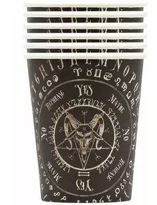 6 szklanek z planszą Ouija