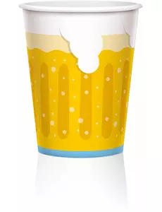 6 dużych tekturowych kufli do piwa 450 ml