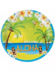 8 papierowych talerzy Aloha 23 cm