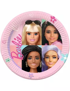 8 papierowych talerzyków Barbie Sweet Life™ o średnicy 23 cm