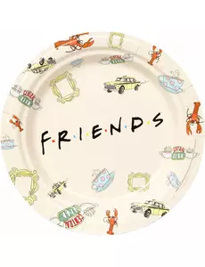 8 talerzyków papierowych Friends™ 23 cm