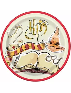 8 papierowych talerzy ze wzorami Harry Potter™ 23 cm