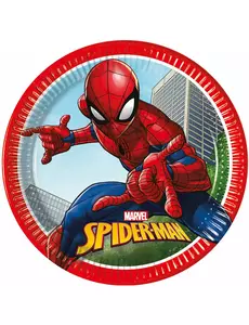 8 papierowych talerzy Spiderman Fighter™ 23cm