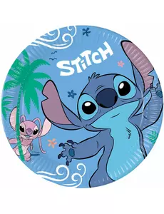 8 papierowych talerzyków Stitch™ 23 cm