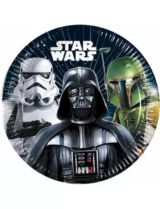 8 papierowych talerzy Star Wars Galaxy™ 20cm