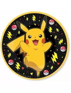 8 talerzy Pikachu Pokemon™ 23 cm