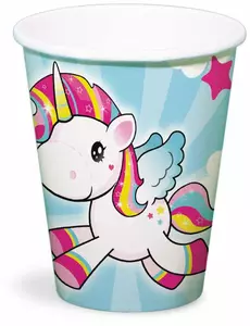 8 papierowych kubków jednorożca 250ml