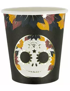 8 kubków papierowych Dia de los Muertos 200 ml