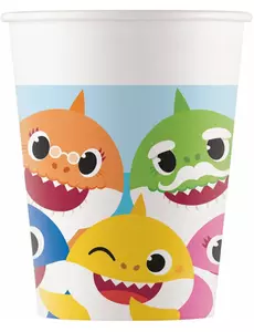 8 kubków papierowych Baby Shark™ o pojemności 200 ml