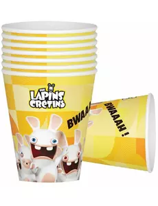 8 kubków tekturowych Rabbids™ o pojemności 200 ml