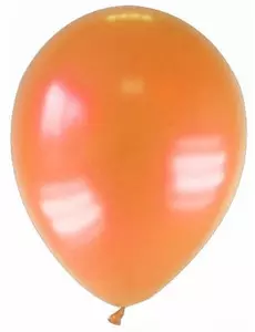 12 pomarańczowych balonów metalicznych 28 cm