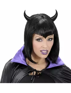 Opaska na Halloween dla dorosłych z czarnymi rogami