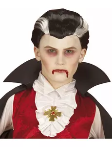 Dwukolorowa peruka wampira Halloween dla dzieci
