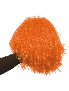Metaliczny pompon pomarańczowy