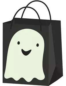 Świecąca w ciemności torba na cukierki Ghost 22cm