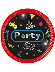 8 talerzy kartonowych Small Gaming Party 20 cm