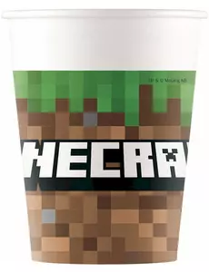 8 papierowych kubków Minecraft™ 200 ml