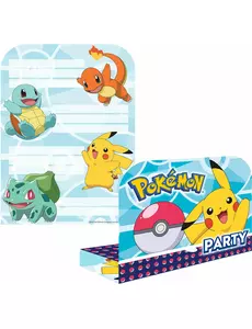 8 zaproszeń i kopert Pokémon™