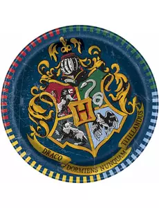 8 małych papierowych talerzy Harry Potter™ 17cm