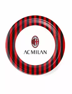 8 małych papierowych talerzy AC Milan™ 18cm
