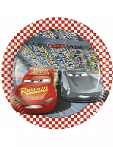8 małych papierowych talerzy Cars 3™ 20 cm