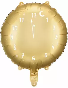 Złoty aluminiowy balonowy zegar północny o średnicy 45 cm