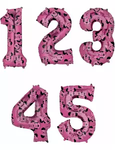 Balon foliowy z cyframi Minnie™ 66cm, Rozmiar: 1