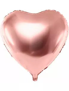 Balon foliowy w kolorze różowego złota metaliczny 45 cm