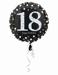 18-letni holograficzny balon foliowy z okazji urodzin