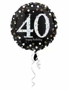 Błyszczący foliowy balon "Wszystkiego najlepszego" 40 - 43 cm