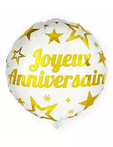 Złoty balon foliowy z okazji urodzin 35cm