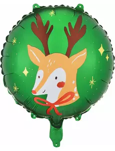 Balon foliowy w kształcie renifera Świętego Mikołaja 45 cm
