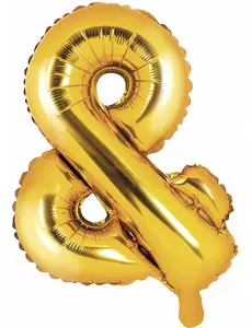 Balon foliowy symbol złoty 35 cm