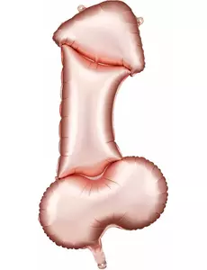 Balon aluminiowy różowo-złoty penis 88 cm