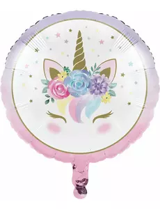 Balon Foliowy Biała Wróżka Jednorożec 45cm
