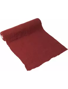 Bieżnik z bawełnianej gazy w kolorze terakotowo-bordowym, 30 cm x 3 m