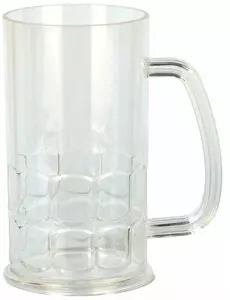 Plastikowy kufel do piwa 7,5 x 14 cm