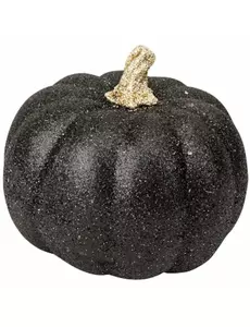 Dynia w czarno-złotej żywicy brokatowej 12 cm