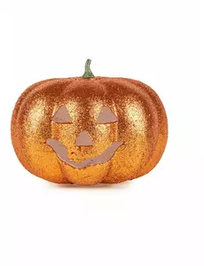 17cm brokatowa świecąca dynia halloweenowa