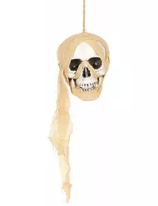 Dekoracja świetlna czaszki pirata do zawieszenia 53 cm