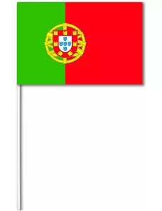 Flaga Portugalii papierowa 14 x 21 cm