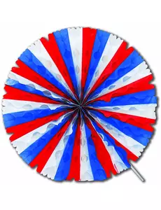 Rozeta wachlarzowa z papieru trójkolorowego 50 cm